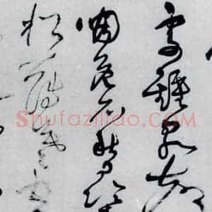 清代 王铎 草书《王铎书岑参 王维 杜甫诸人诗九首(6)》毛笔书法草书作品图片欣赏