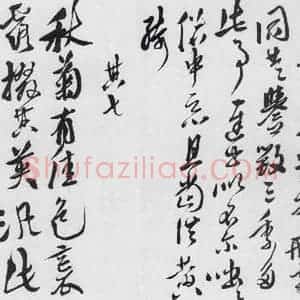 明代 徐渭 行书《徐渭书陶渊明饮酒等二十三首(6)》毛笔书法行书作品图片欣赏
