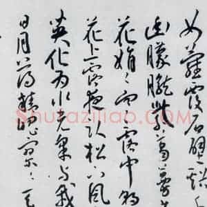 明代 王宠 草书《王宠书王昌龄郑县宿陶太公馆中赠冯六元二等十二首(5)》毛笔书法草书作品图片欣赏