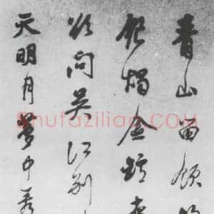 清代 查士标 草书《查士标书王昌龄诸人诗十首(10)》毛笔书法草书作品图片欣赏