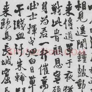 明代 徐渭 行书《徐渭书王翰诸人诗五首(2)》毛笔书法行书作品图片欣赏