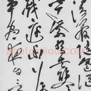 明代 祝允明 草书《祝允明书李白古风六首(8)》毛笔书法草书作品图片欣赏
