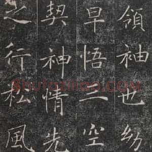 唐代 褚遂良 楷书《雁塔圣教序 之十四》毛笔书法楷书作品图片欣赏