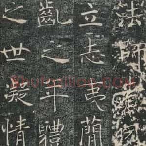 唐代 褚遂良 楷书《雁塔圣教序 之四十四》毛笔书法楷书作品图片欣赏
