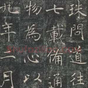 唐代 褚遂良 楷书《雁塔圣教序 之四十七》毛笔书法楷书作品图片欣赏