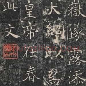 唐代 褚遂良 楷书《雁塔圣教序 之五十二》毛笔书法楷书作品图片欣赏