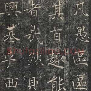 唐代 褚遂良 楷书《雁塔圣教序 之八》毛笔书法楷书作品图片欣赏
