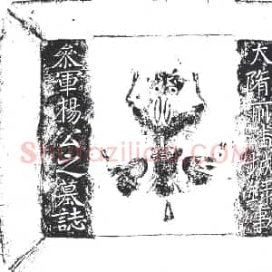 隋代 楷书墓志拓片《隋杨居志》高清图片欣赏