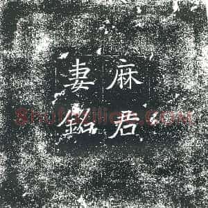 隋代 楷书墓志拓片《隋麻君妻庞胃娘志》高清图片欣赏
