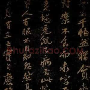 北宋 苏轼 行书《普照王像赞 之一》毛笔书法行书作品图片欣赏