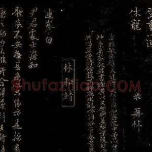 宋代 曾宏父 林逋 楷书 行书《章楶帖跋 尹君处士帖之一》毛笔书法楷书 行书作品图片欣赏