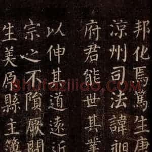 唐代 颜真卿 楷书《郭公庙碑铭(上) 之九》毛笔书法楷书作品图片欣赏