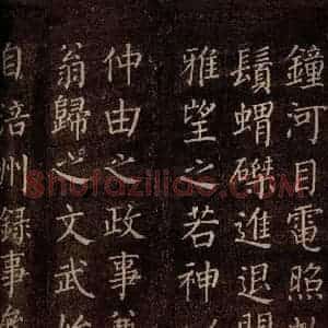 唐代 颜真卿 楷书《郭公庙碑铭(上) 之十二》毛笔书法楷书作品图片欣赏