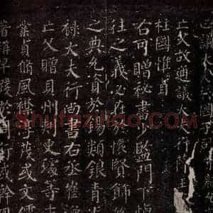 唐代 颜真卿 楷书《颜惟贞赠袐书少监制 之二》毛笔书法楷书作品图片欣赏