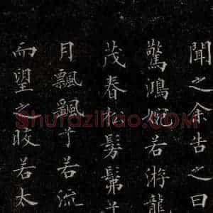 元代 赵孟頫 行书《洛神赋 之五》毛笔书法行书作品图片欣赏