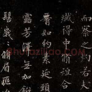 元代 赵孟頫 行书《洛神赋 之六》毛笔书法行书作品图片欣赏