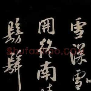 金 王庭筠 草书《法华台 道林 之二》毛笔书法草书作品图片欣赏