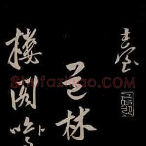 金 王庭筠 草书《法华台 道林 之三》毛笔书法草书作品图片欣赏