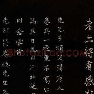元代 陆继善 行书《双钩兰亭序并跋 之六》毛笔书法行书作品图片欣赏
