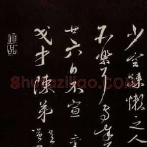 宋代 蔡襄 草书《与陈戈才书 之二》毛笔书法草书作品图片欣赏