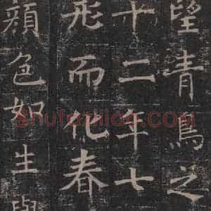 唐代 褚遂良 楷书《孟法师碑 之十九》毛笔书法楷书作品图片欣赏