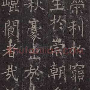 唐代 褚遂良 楷书《孟法师碑 之三》毛笔书法楷书作品图片欣赏