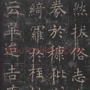 唐代 褚遂良 楷书《孟法师碑 之八》毛笔书法楷书作品图片欣赏