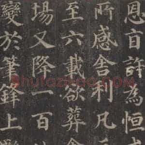 唐代 颜真卿 楷书《多宝塔碑 之二十》毛笔书法楷书作品图片欣赏