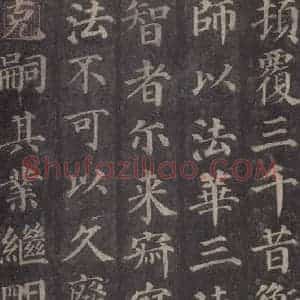 唐代 颜真卿 楷书《多宝塔碑 之三十》毛笔书法楷书作品图片欣赏