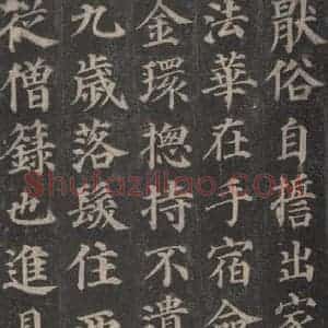 唐代 颜真卿 楷书《多宝塔碑 之五》毛笔书法楷书作品图片欣赏