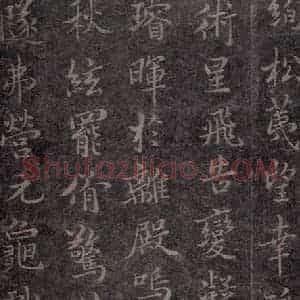 唐代 褚遂良 楷书《古树赋·哀册 之十六》毛笔书法楷书作品图片欣赏