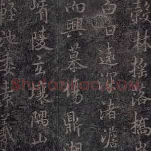 唐代 褚遂良 楷书《古树赋·哀册 之十八》毛笔书法楷书作品图片欣赏