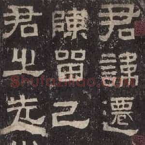 汉代 韦荫 篆《张迁碑 之五》毛笔书法篆作品图片欣赏