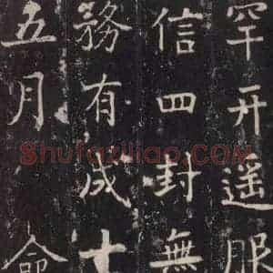 唐代 张增 楷书《段行琛碑 之四十二》毛笔书法楷书作品图片欣赏