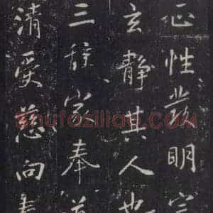唐代 张徒申 楷书《李玄静碑之十二》毛笔书法楷书作品图片欣赏
