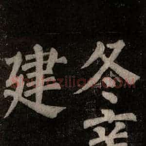 唐代 颜真卿 楷书《东方朔画赞碑阴记 之五十三》毛笔书法楷书作品图片欣赏