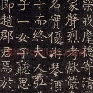 唐代 颜真卿 楷书《王琳墓志 之四》毛笔书法楷书作品图片欣赏