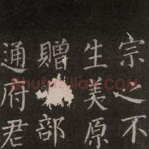 唐代 颜真卿 楷书《郭家庙碑 忠义堂本之十四》毛笔书法楷书作品图片欣赏