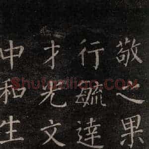 唐代 颜真卿 楷书《郭家庙碑 忠义堂本之二十六》毛笔书法楷书作品图片欣赏