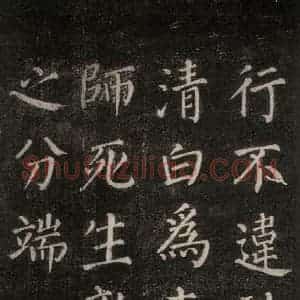 唐代 颜真卿 楷书《郭家庙碑 忠义堂本之三十一》毛笔书法楷书作品图片欣赏