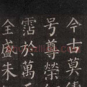 唐代 颜真卿 楷书《郭家庙碑 忠义堂本之五十四》毛笔书法楷书作品图片欣赏