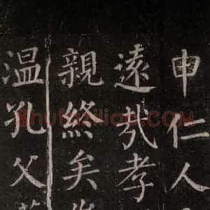 唐代 颜真卿 楷书《郭家庙碑 忠义堂本之五十九》毛笔书法楷书作品图片欣赏