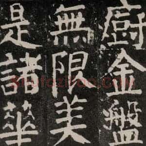 唐代 颜真卿 楷书《麻姑仙坛记 大字本之二十三》毛笔书法楷书作品图片欣赏