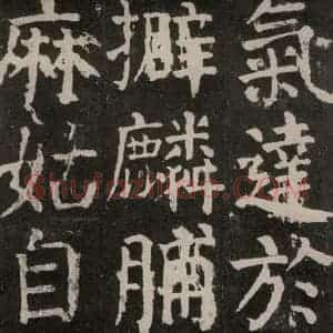 唐代 颜真卿 楷书《麻姑仙坛记 大字本之二十四》毛笔书法楷书作品图片欣赏
