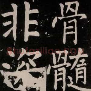 唐代 颜真卿 正书《八关斋功德记 之十九》毛笔书法正书作品图片欣赏