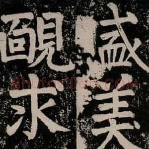 唐代 颜真卿 正书《八关斋功德记 一五七》毛笔书法正书作品图片欣赏
