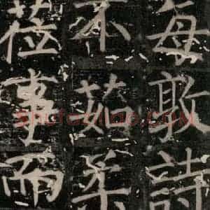唐代 颜真卿 楷书《臧怀恪碑 之二十一》毛笔书法楷书作品图片欣赏
