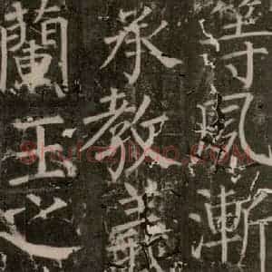 唐代 颜真卿 楷书《臧怀恪碑 之五十七》毛笔书法楷书作品图片欣赏
