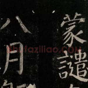 唐代 颜真卿 楷书《乞题放生池额表碑阴记 之八》毛笔书法楷书作品图片欣赏