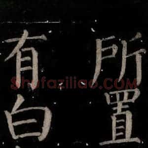 唐代 颜真卿 楷书《乞题放生池额表碑阴记 之三十七》毛笔书法楷书作品图片欣赏